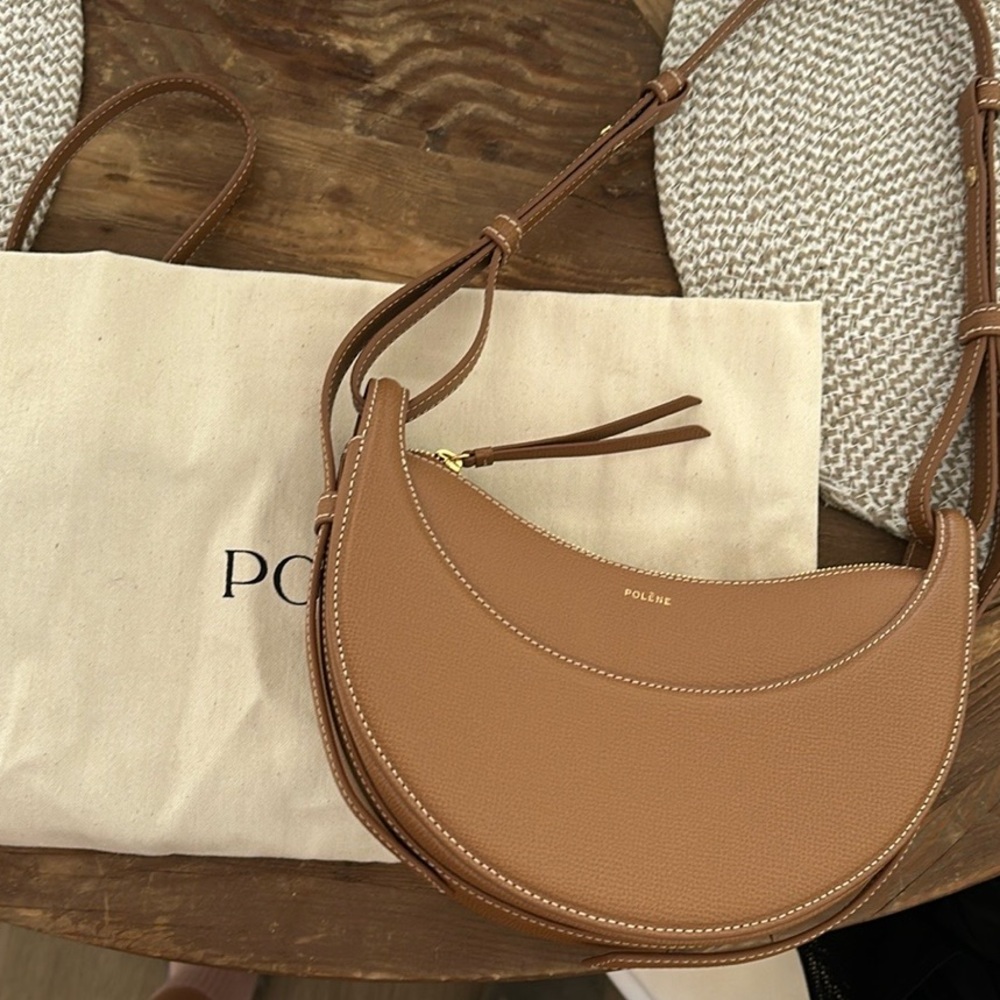 Polene Numero Dix Textured Camel bag